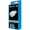 Sandberg AC Charger Dual USB 2.4+1A EL, siseruumides, vahelduvvool, USB, 5 V, must, valge