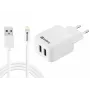 Sandberg vahelduvvoolu laadija EU Lightning 2.4A, siseruumides, vahelduvvool, 5 V, valge