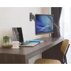 Manhattan Seinakinnitus teleritele ja monitoridele (vedruhoob, 2 pöördepunkti), ekraanidele 17 inch kuni 32 inch, VESA ühilduvus: 75x75 mm ja 100x100 mm – kontrolli ekraani tagaküljel olevate nelja kinnitusava mõõtmeid sobivuse tagamiseks, maksimaalselt 8 kg, must, kronstein, eluaegne garantii