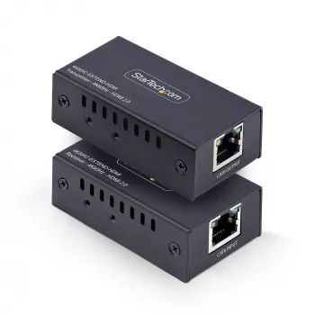 StarTech.com HDMI pikendaja üle CAT5e/CAT6, 4K 60 Hz, kuni 60 m, saatja ja vastuvõtja komplekt, toide kaabli kaudu, kompaktne vormitegur