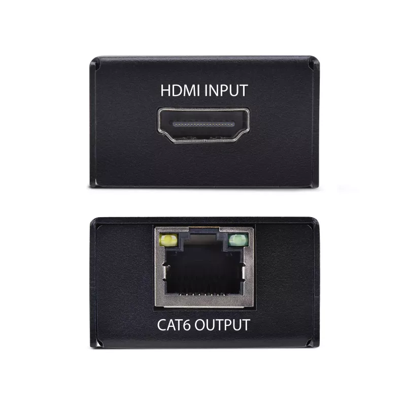 StarTech.com HDMI pikendaja üle CAT5e/CAT6, 4K 60 Hz, kuni 60 m, saatja ja vastuvõtja komplekt, toide kaabli kaudu, kompaktne vormitegur