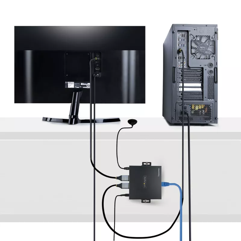 StarTech.com 4K70IC-EXTEND-HDMI AV-pikendaja AV-saatja ja -vastuvõtja Must