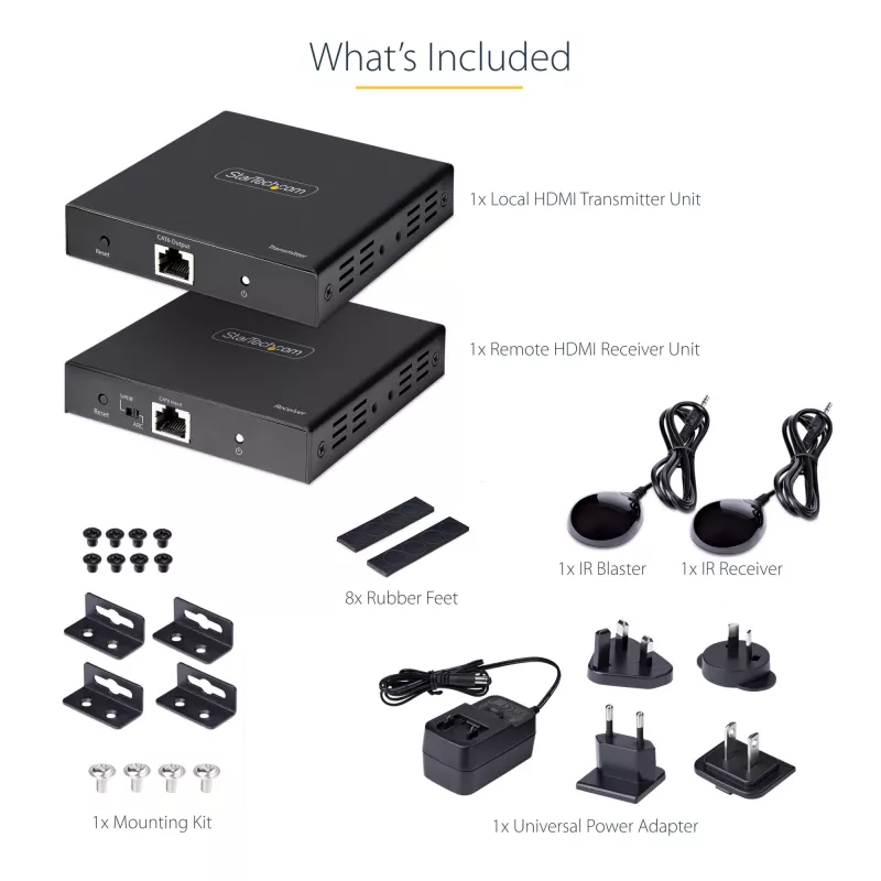 StarTech.com 4K70IC-EXTEND-HDMI AV-pikendaja AV-saatja ja -vastuvõtja Must