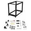 StarTech.com 4-Post 15U Mobile Open Frame Server Rack, Four Post 19 inch võrk Rack with Wheels, Rolling Rack with Adjustable Depth for Computer/AV/Data/IT Equipment - Casters, Leveling Feet or Floor Mounting