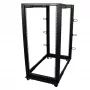 StarTech.com 4-Post 25U Mobile Open Frame Server Rack, Four Post 19in võrk Rack with Wheels, Rolling Rack with Adjustable Depth for Computer/AV/Data/IT Equipment - Casters, Leveling Feet or Floor Mounting