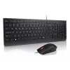 Lenovo Essential Wired Combo Must, US Euro klaviatuuriga, hiir kaasas, universaalne, USB