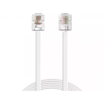 Sandberg Telephone RJ11-RJ11 5 m, 5 m, RJ11, RJ11, isane, isane, valge