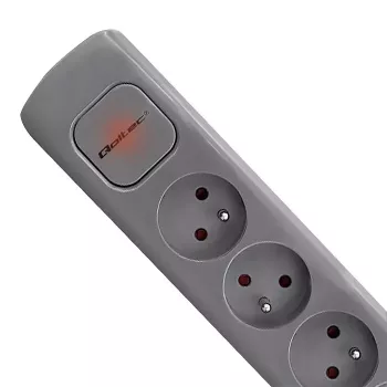 Pikendusjuhe Qoltec 50275 1,8 m 5 vahelduvvoolupistikuga siseruumidesse hall