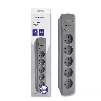 Pikendusjuhe Qoltec 50275 1,8 m 5 vahelduvvoolupistikuga siseruumidesse hall