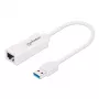 Manhattan USB-A Gigabit võrguadapter, valge, 10/100/1000 Mbps võrk, USB 3.0, Ethernet, RJ45, kolmeaastane garantii, võrdväärne USB31000SW-ga.