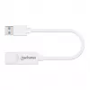 Manhattan USB-A Gigabit võrguadapter, valge, 10/100/1000 Mbps võrk, USB 3.0, Ethernet, RJ45, kolmeaastane garantii, võrdväärne USB31000SW-ga.