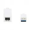 Manhattan USB-A Gigabit võrguadapter, valge, 10/100/1000 Mbps võrk, USB 3.0, Ethernet, RJ45, kolmeaastane garantii, võrdväärne USB31000SW-ga.