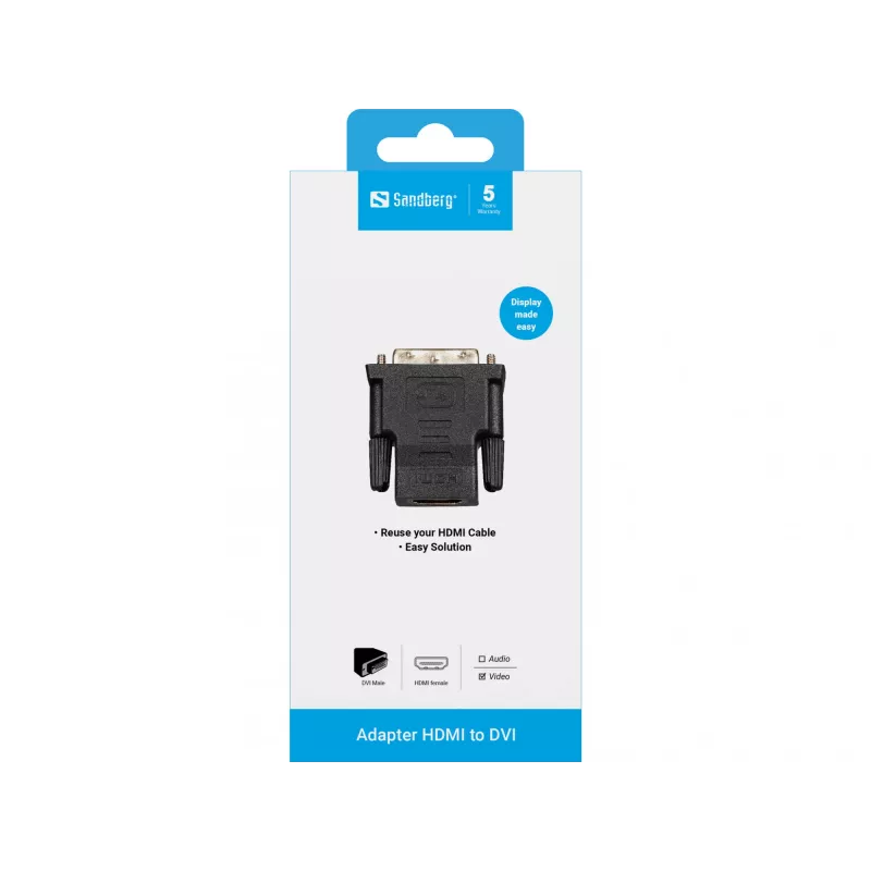 Sandberg Adapter DVI-M - HDMI-F, DVI, HDMI, Must