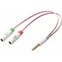 Sandberg Peakomplekti muundur Dual-Single, 3,5 mm TRS, isane, emane, valge