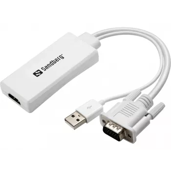 Sandberg VGA+Heli HDMI-muundur