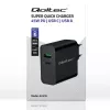 Laadija Qoltec 52378 sise-AC kiirlaadimine 3A USB USB-C must