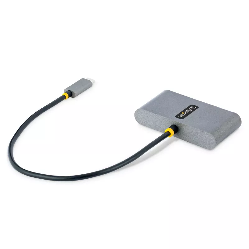 StarTech.com 4-pordiline USB-C-jaotur 100 W toiteedastuse läbipääsuga – 2x USB-A + 2x USB-C – USB 3.0 5 Gbit/s – 1 jala (30 cm) pikk kaabel – kaasaskantav USB USB-C–USB-A/C jaotur