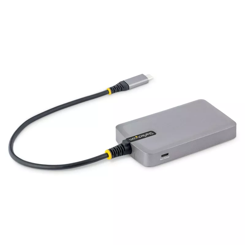 StarTech.com 4-pordiline USB-C jaotur – 5 Gbps – siinitoitetoide – USB-C kuni 4x USB-A jaotur koos valikulise abitoitesisendiga – kaasaskantav laua-/sülearvuti USB-jaotur – 1 jala (30 cm) pikkune kaabel – USB-laiendusjaotur