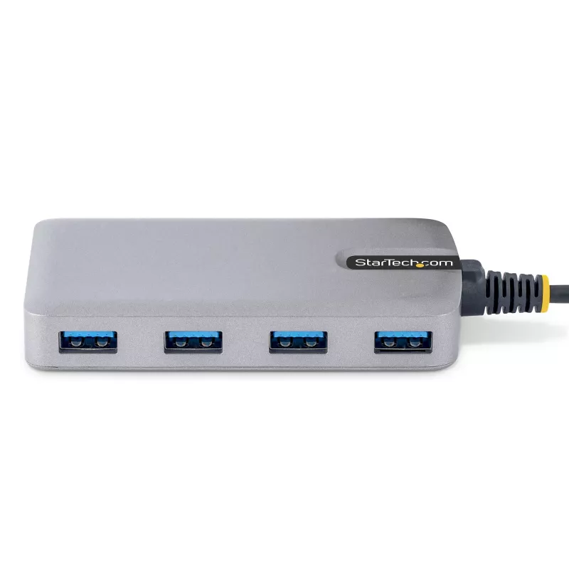 StarTech.com 4-pordiline USB-C jaotur – 5 Gbps – siinitoitetoide – USB-C kuni 4x USB-A jaotur koos valikulise abitoitesisendiga – kaasaskantav laua-/sülearvuti USB-jaotur – 1 jala (30 cm) pikkune kaabel – USB-laiendusjaotur