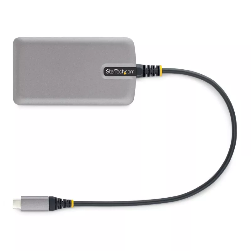 StarTech.com 4-pordiline USB-C jaotur – 5 Gbps – siinitoitetoide – USB-C kuni 4x USB-A jaotur koos valikulise abitoitesisendiga – kaasaskantav laua-/sülearvuti USB-jaotur – 1 jala (30 cm) pikkune kaabel – USB-laiendusjaotur