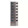 StarTech.com 7-pordiline toitega USB-C jaotur individuaalsete sisse-/väljalülituslülititega, USB 3.0 5 Gbps laiendusjaotur toiteplokiga, laua-/sülearvuti USB-C–USB-A jaotur, USB USB-C jaotur BC 1.2-ga