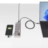 StarTech.com 7-pordiline toitega USB-C jaotur individuaalsete sisse-/väljalülituslülititega, USB 3.0 5 Gbps laiendusjaotur toiteplokiga, laua-/sülearvuti USB-C–USB-A jaotur, USB USB-C jaotur BC 1.2-ga
