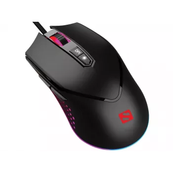 Sandberg Azazinator hiir 6400, paremakäeline, USB Type-A, 6400 DPI, must