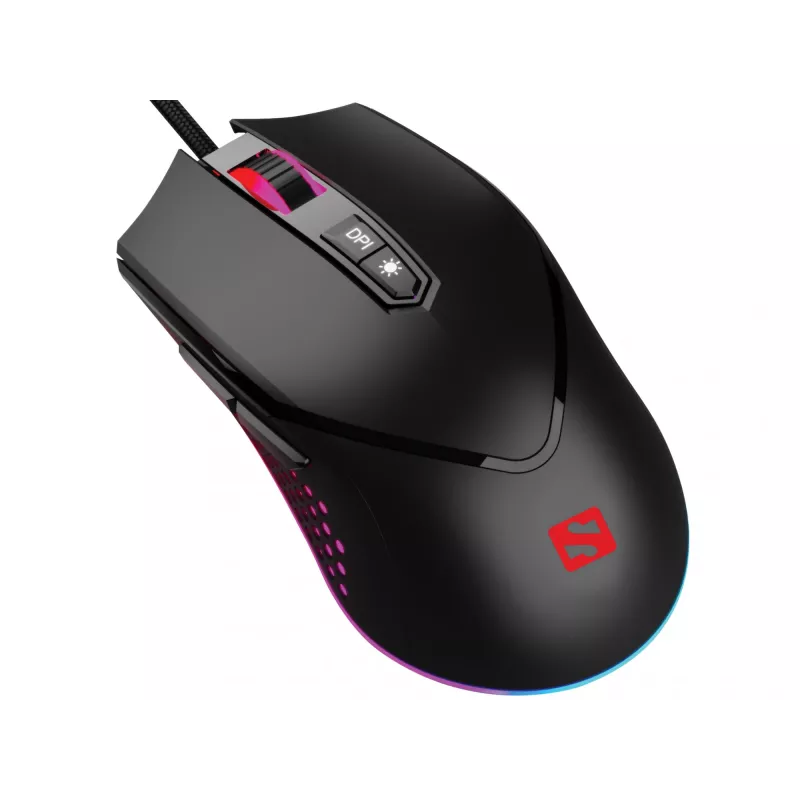 Sandberg Azazinator hiir 6400, paremakäeline, USB Type-A, 6400 DPI, must