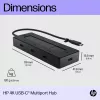 HP 4K USB-C Multiport Hub, USB USB-C, USB 3.2 Gen 2 (3.1 Gen 2) USB-C, 10000 Mbit/s, must, 4K Ultra HD, Hiina