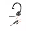HP Poly Poly Blackwire 3315 USB-A peakomplekt, juhtmega, 20 - 20000 Hz, kontor/kõnekeskus, 102 g, peakomplekt, must, punane