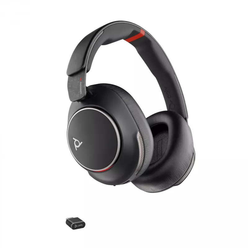 HP Poly Voyager Surround 85 UC USB-C-peakomplekt +USB-C/A-adapter +laadimisalus