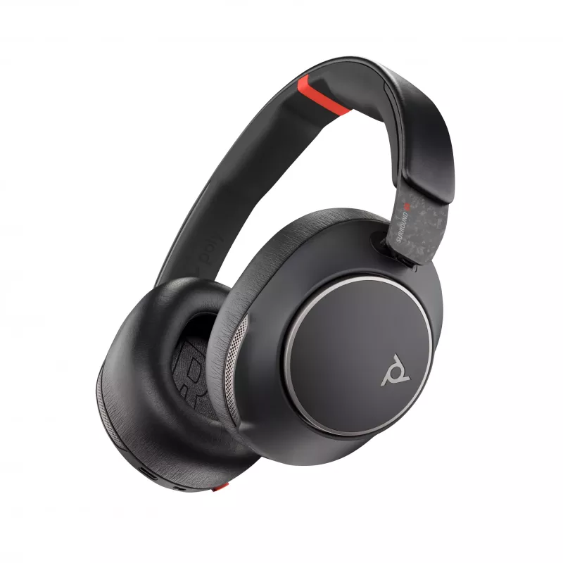 HP Poly Voyager Surround 85 UC USB-C-peakomplekt +USB-C/A-adapter +laadimisalus