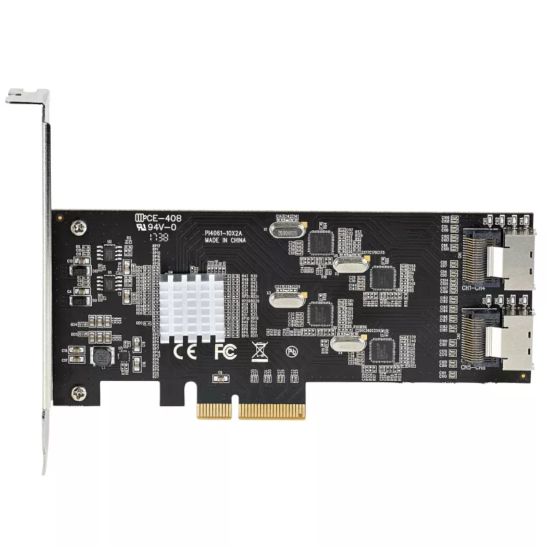 StarTech.com 8-pordiline SATA PCIe-kaart – PCI Express 6 Gbps SATA laiendusadapteri kaart 4 hostikontrolleriga – SATA PCIe-kontrollerkaart – PCI-e x4 Gen 2 -> SATA III – SATA HDD/SSD