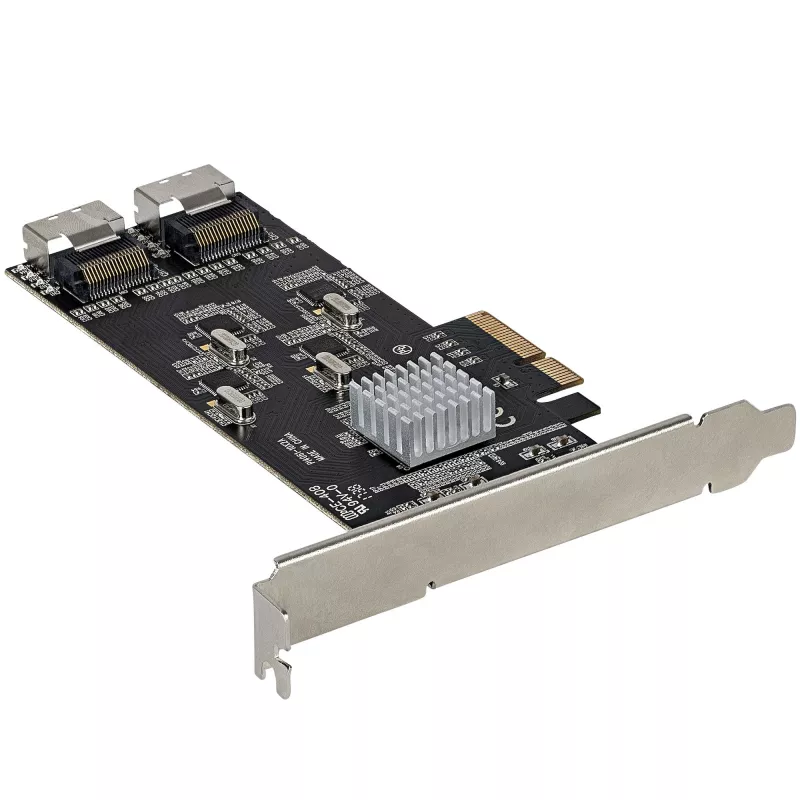 StarTech.com 8-pordiline SATA PCIe-kaart – PCI Express 6 Gbps SATA laiendusadapteri kaart 4 hostikontrolleriga – SATA PCIe-kontrollerkaart – PCI-e x4 Gen 2 -> SATA III – SATA HDD/SSD
