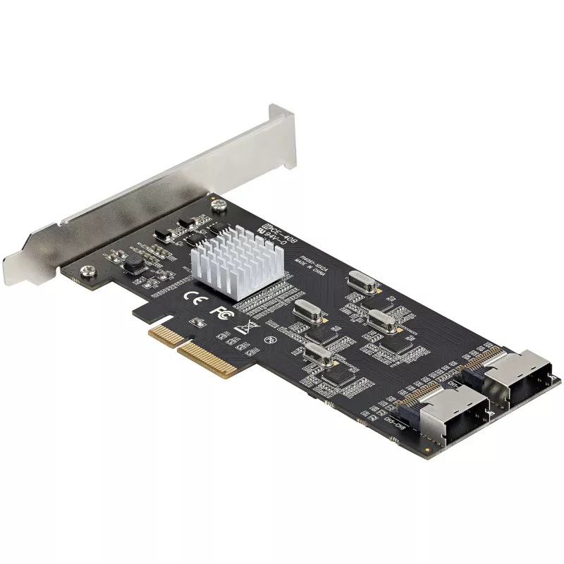 StarTech.com 8-pordiline SATA PCIe-kaart – PCI Express 6 Gbps SATA laiendusadapteri kaart 4 hostikontrolleriga – SATA PCIe-kontrollerkaart – PCI-e x4 Gen 2 -> SATA III – SATA HDD/SSD