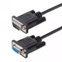 StarTech.com 3m RS232 jada-nullmodemkaabel, ristühendusega jadakaabel Al-Mylar-varjestusega, DB9 jada-COM-pordi kaabel emane-isasele, ühildub DTE-seadmetega, must, F/M
