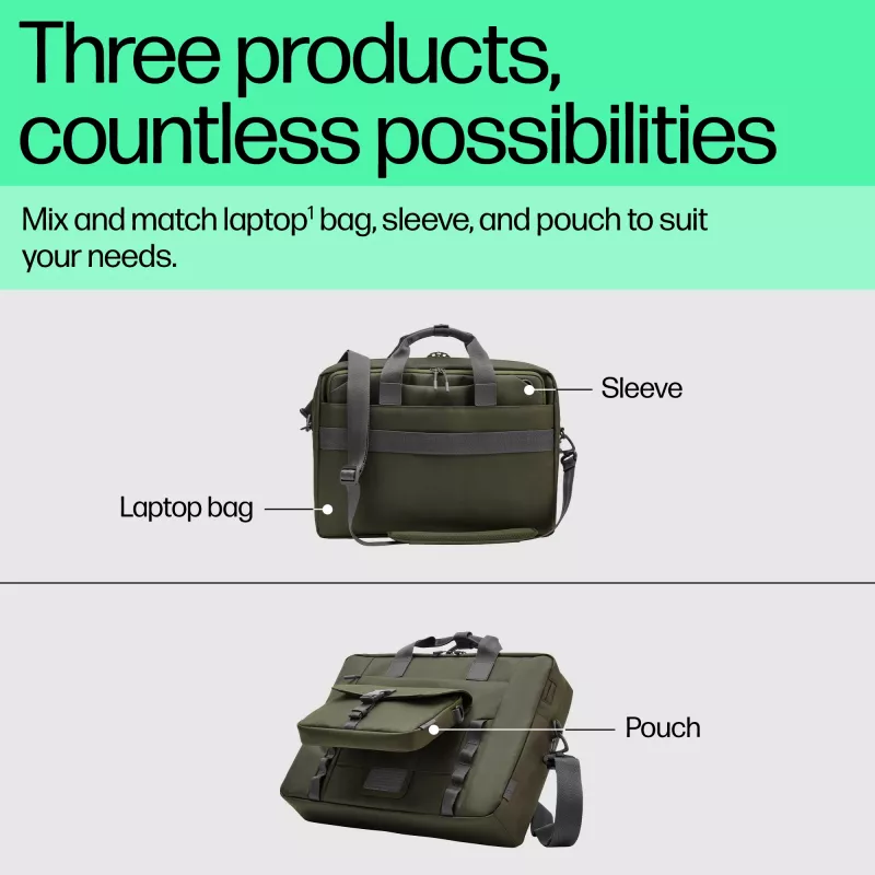 HP 15.6-tolline modulaarne sülearvutikott, Messenger-kott, 39,6 cm (15,6 tolli), 1,14 kg
