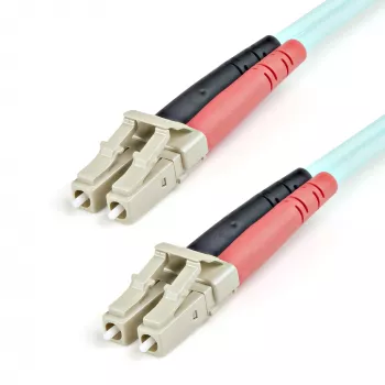 StarTech.com 1m (3ft) LC/UPC to LC/UPC OM3 mitmemoodiline fiiberoptiline kaabel, täisdupleksne 50/125µm linttüüpi fiiberkaabel, 100G, madal sisestuskadu, LSZH fiiberhüppaja