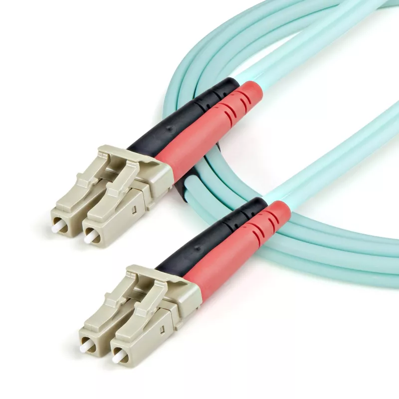 StarTech.com 1m (3ft) LC/UPC to LC/UPC OM3 mitmemoodiline fiiberoptiline kaabel, täisdupleksne 50/125µm linttüüpi fiiberkaabel, 100G, madal sisestuskadu, LSZH fiiberhüppaja