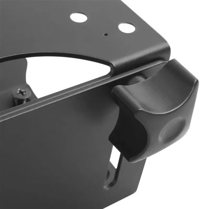 StarTech.com õhukese kliendi kinnitus – VESA kinnitusklamber, monitori alusele kinnitatav protsessorihoidik, väike lauaarvuti, 5 kg, 75 x 75, 100 x 100 mm, must, plast, teras