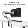 StarTech.com õhukese kliendi kinnitus – VESA kinnitusklamber, monitori alusele kinnitatav protsessorihoidik, väike lauaarvuti, 5 kg, 75 x 75, 100 x 100 mm, must, plast, teras