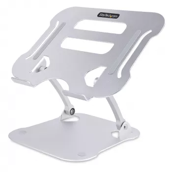 StarTech.com sülearvuti alus lauale, ergonoomiline reguleeritava kõrgusega sülearvuti alus, alumiinium, kaasaskantav, toetab kuni 10 kg, kokkupandav sülearvuti hoidik lauale - nurga all sülearvuti tõstuk/aluspind