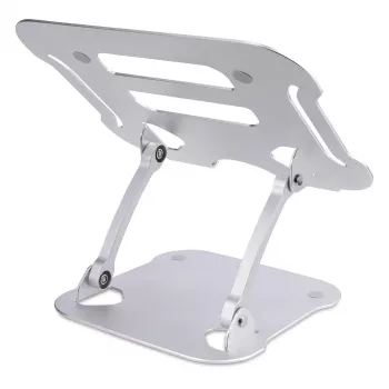 StarTech.com sülearvuti alus lauale, ergonoomiline reguleeritava kõrgusega sülearvuti alus, alumiinium, kaasaskantav, toetab kuni 10 kg, kokkupandav sülearvuti hoidik lauale - nurga all sülearvuti tõstuk/aluspind