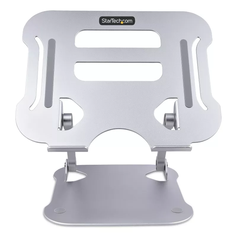 StarTech.com sülearvuti alus lauale, ergonoomiline reguleeritava kõrgusega sülearvuti alus, alumiinium, kaasaskantav, toetab kuni 10 kg, kokkupandav sülearvuti hoidik lauale - nurga all sülearvuti tõstuk/aluspind