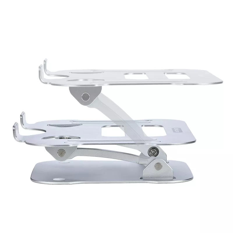 StarTech.com sülearvuti alus lauale, ergonoomiline reguleeritava kõrgusega sülearvuti alus, alumiinium, kaasaskantav, toetab kuni 10 kg, kokkupandav sülearvuti hoidik lauale - nurga all sülearvuti tõstuk/aluspind