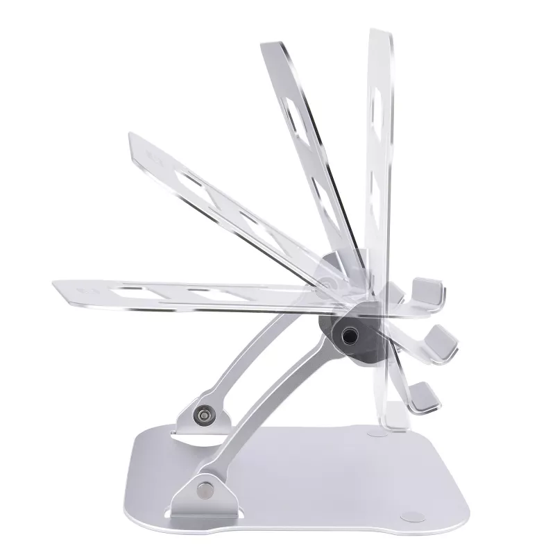 StarTech.com sülearvuti alus lauale, ergonoomiline reguleeritava kõrgusega sülearvuti alus, alumiinium, kaasaskantav, toetab kuni 10 kg, kokkupandav sülearvuti hoidik lauale - nurga all sülearvuti tõstuk/aluspind