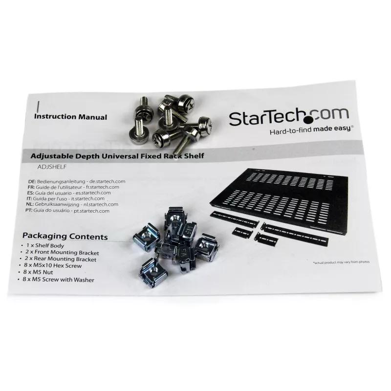 StarTech.com 1U reguleeritav ventileeritav serveririiuli kinnitusriiul - 175 lbs - 19,5 kuni 38 tolli reguleeritav kinnitussügavus universaalne salv 19-tollisele AV/võrguseadmete riiulile - 27,5 tolli sügav