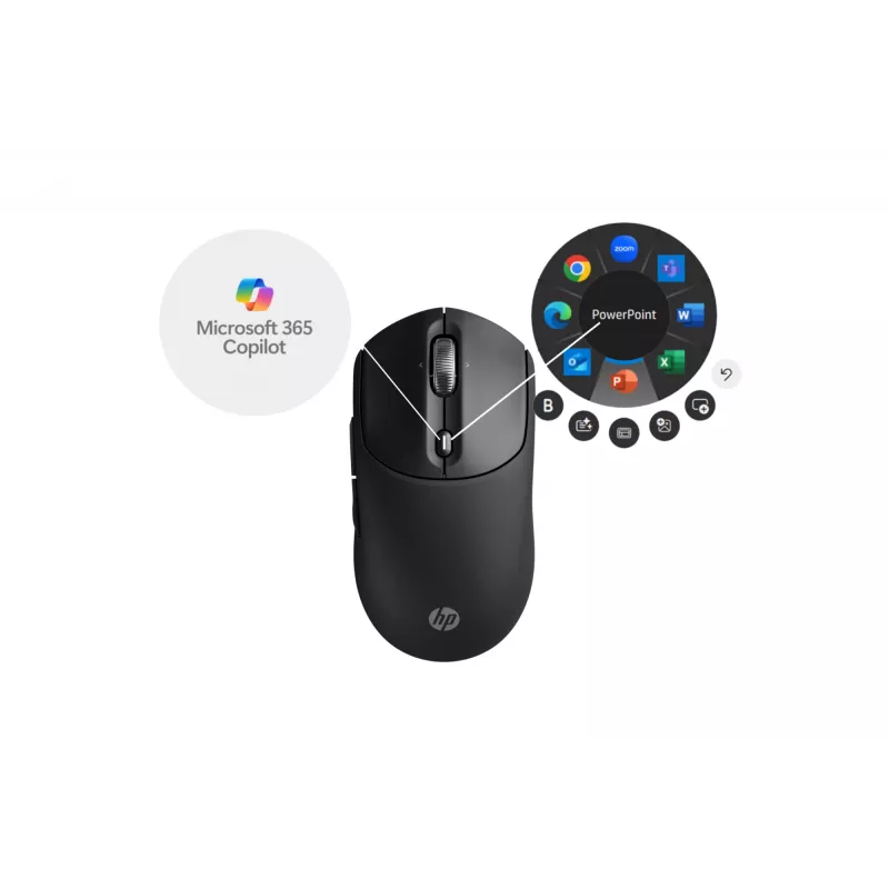 HP 700 laetav juhtmevaba hiir, mõlemakäeline, RF juhtmevaba + Bluetooth, 6000 DPI, must