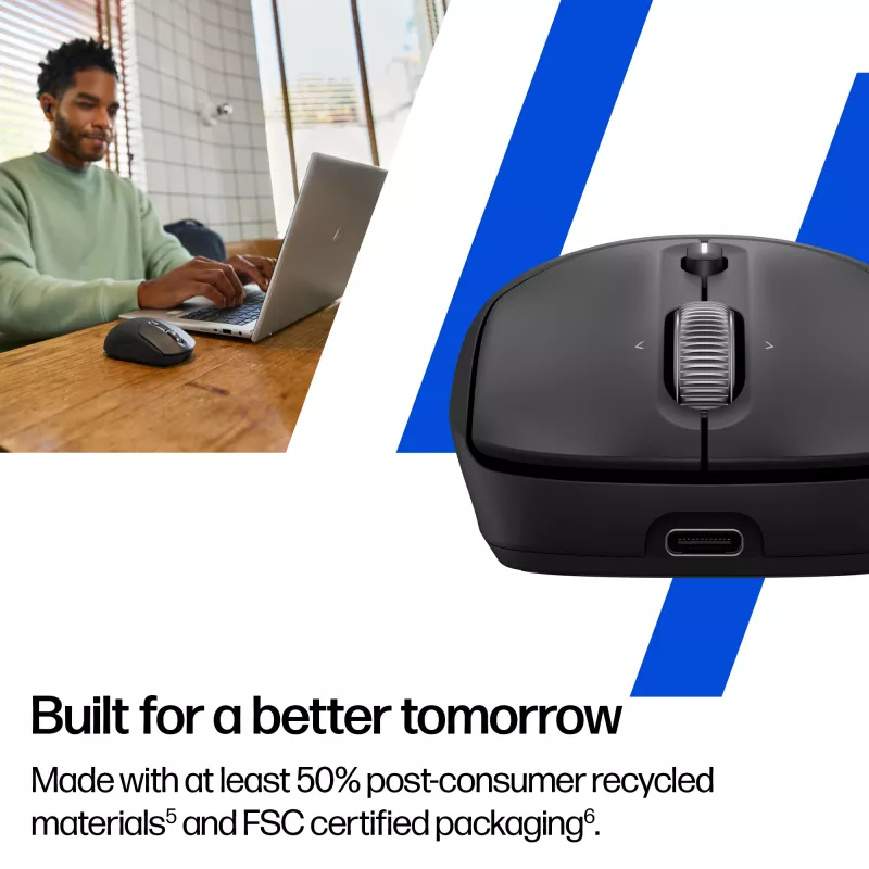 HP 700 laetav juhtmevaba hiir, mõlemakäeline, RF juhtmevaba + Bluetooth, 6000 DPI, must