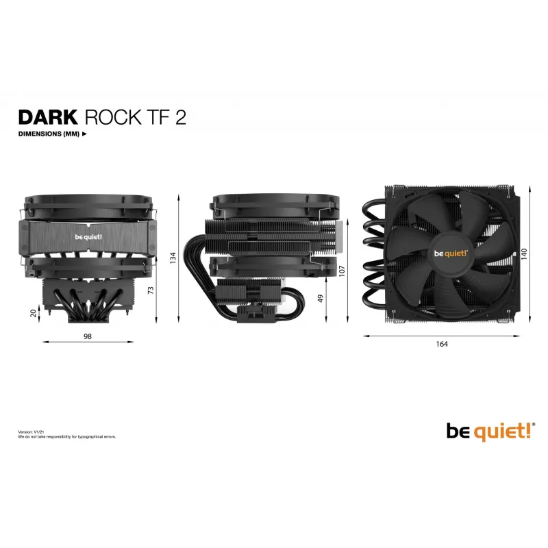 be quiet Dark Rock TF 2 CPU-jahuti